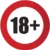 18+ sign